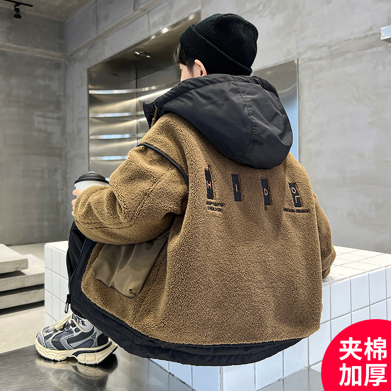 男童冬装加厚外套新款时髦秋冬季酷帅外套C3183