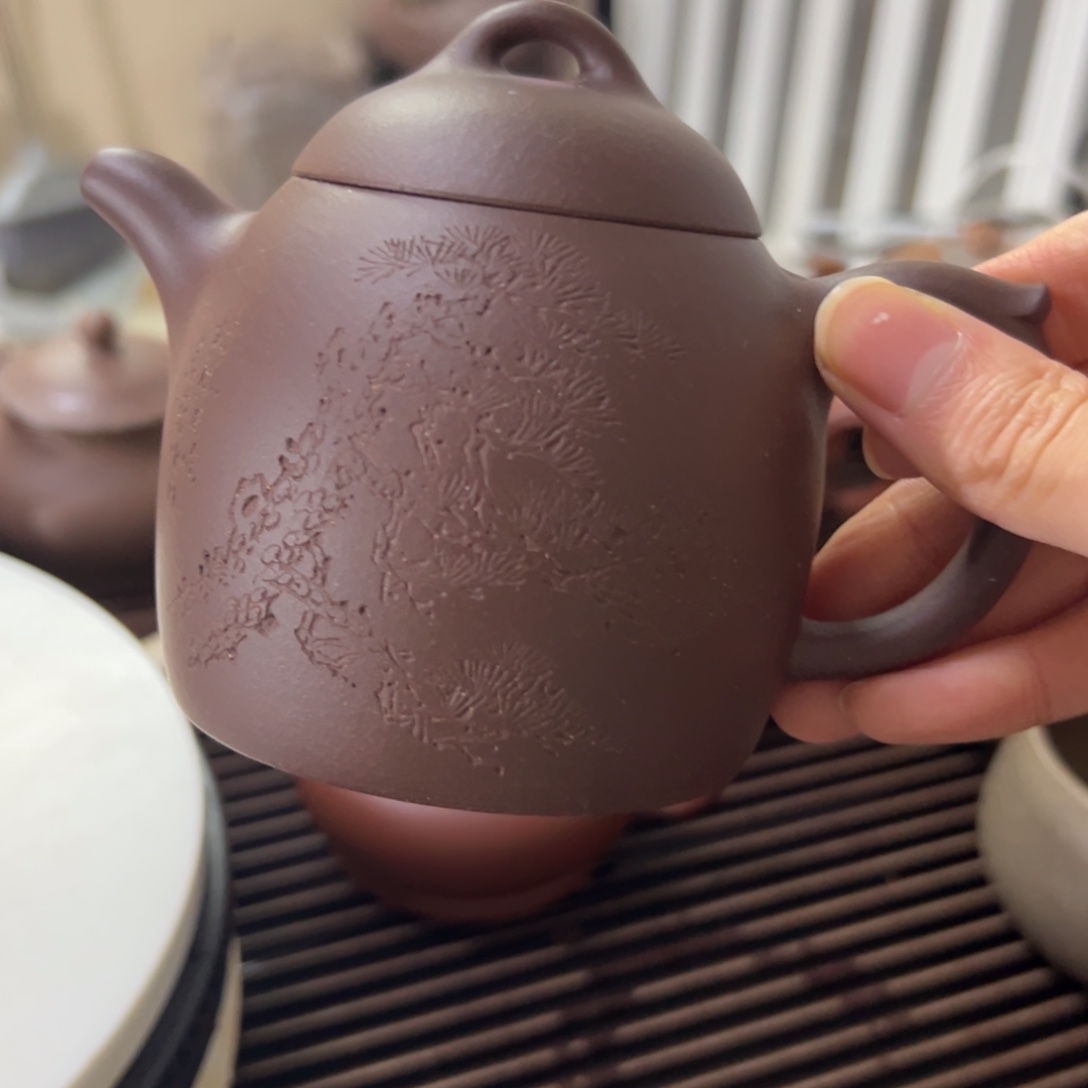 萌***齐茶壶紫砂老紫泥秦权200