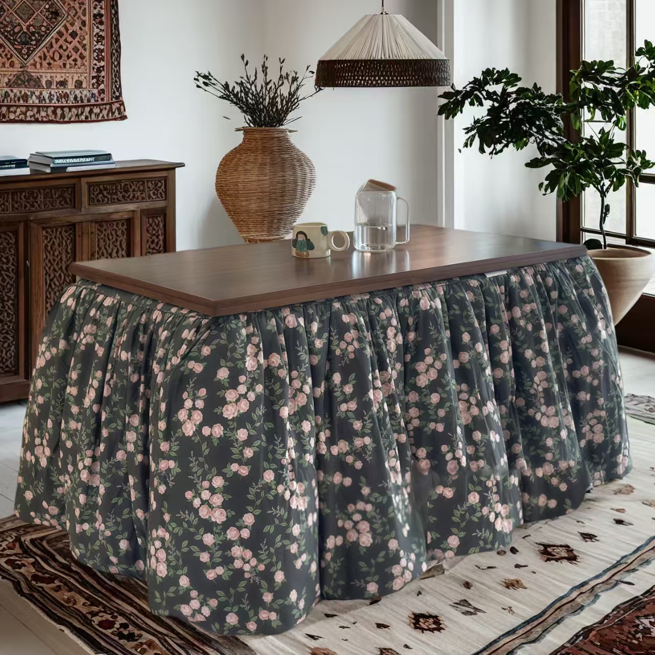 【被套+被子】冬季电烤火罩购买链接桌子加厚烤火桌被套可拆洗取暖