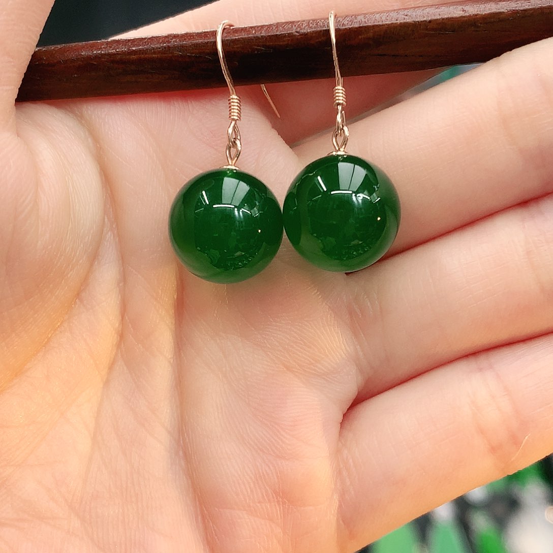 银S925镶嵌耳坠玛瑙/玉髓