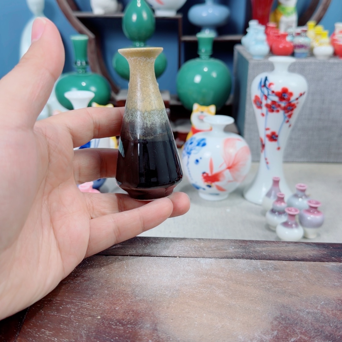 陶瓷手工小花器摆件