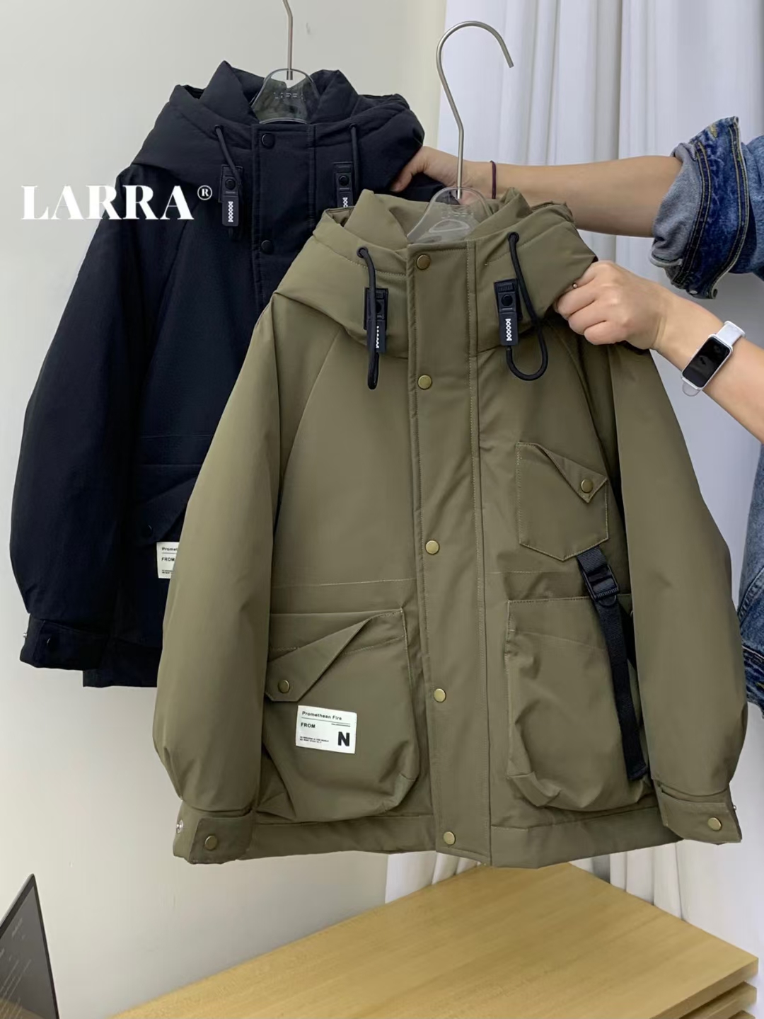 男中大童连帽羽绒服山地户外系列新国标绒子含量90%