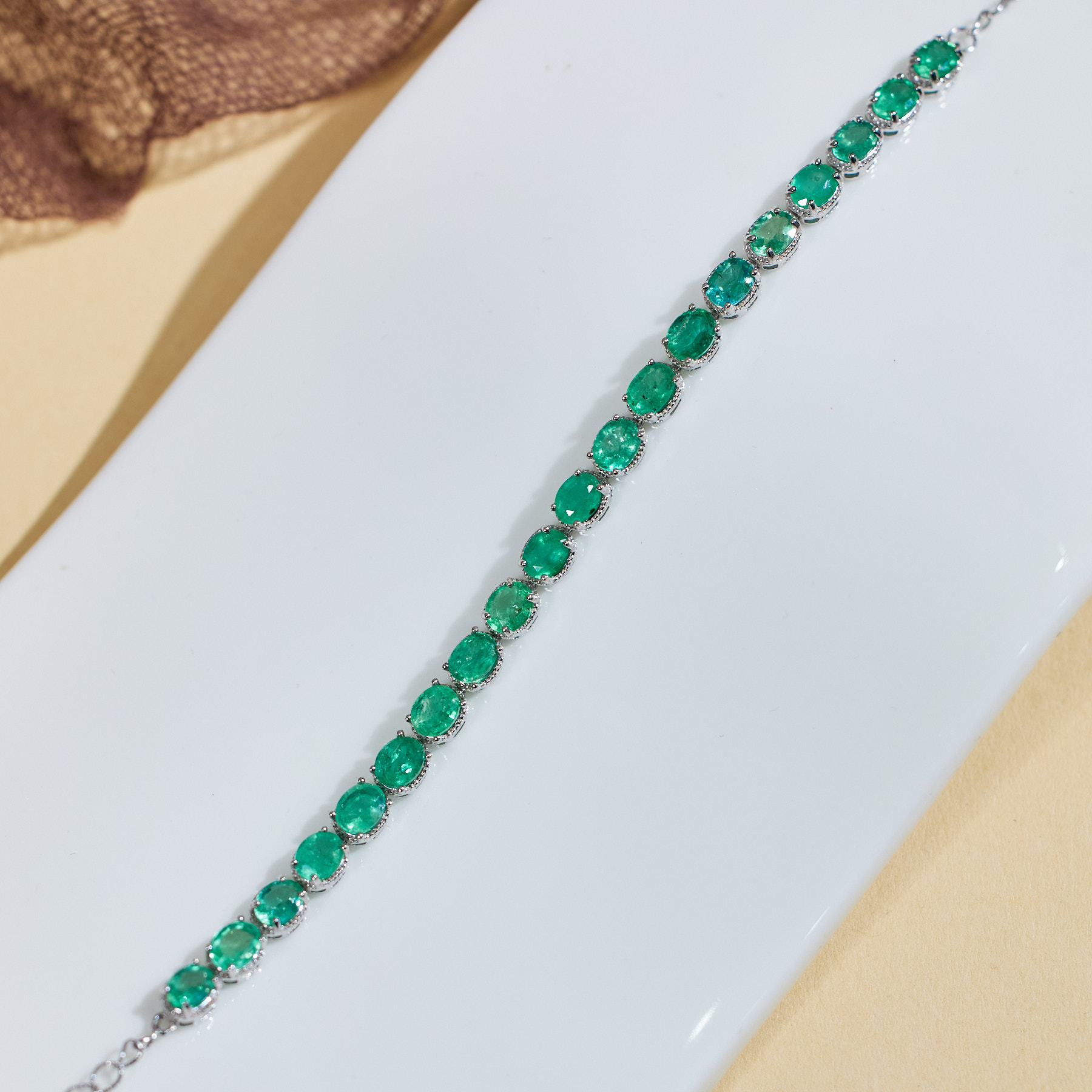 【歪歪】祖母绿手链*S925镶嵌P8182