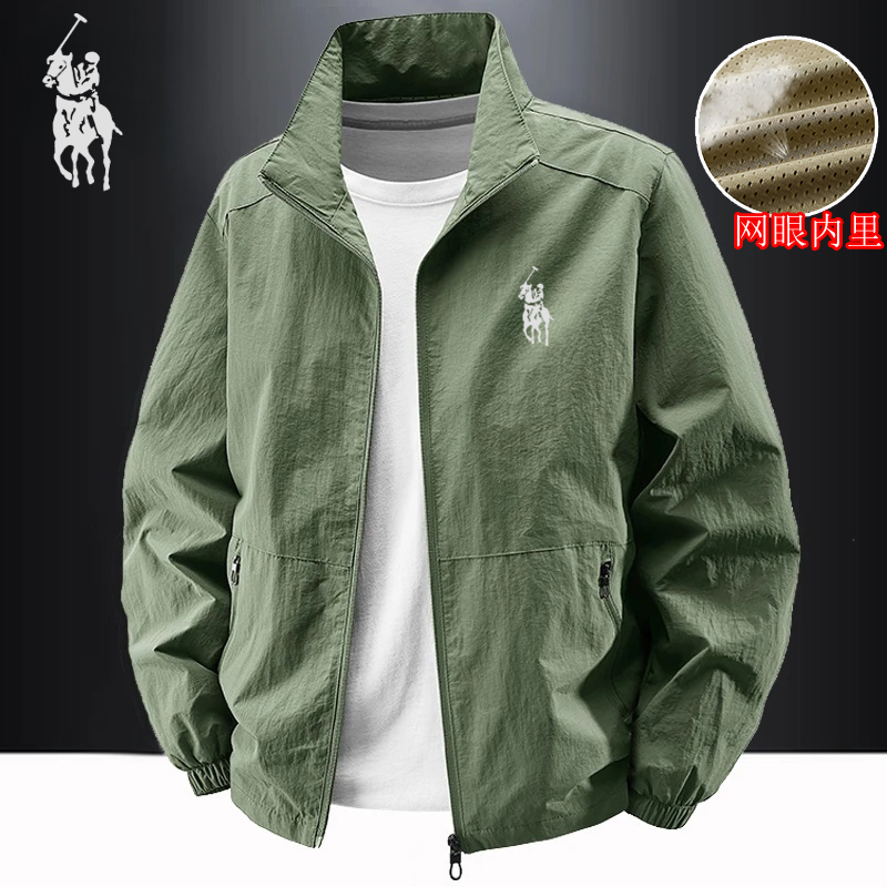 保罗男士夹克外套防风防水户外三防冲锋衣宽松大码休闲外套春秋款