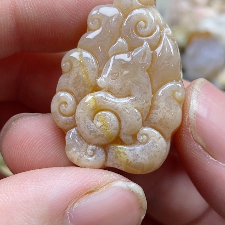 颈饰未镶嵌硅化珊瑚（珊瑚玉）小