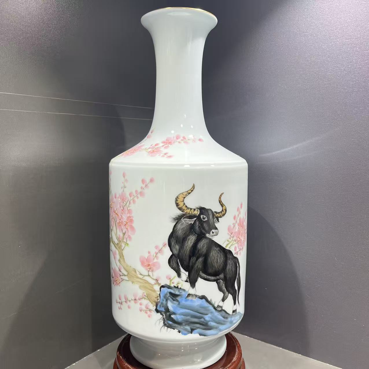 【文燕专属】景德镇老牛耕福陶瓷赏瓶