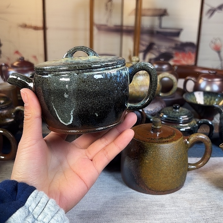壶柴烧紫砂壶汉瓦