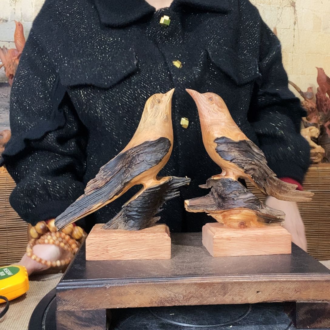 松木琥珀木把喜鸟