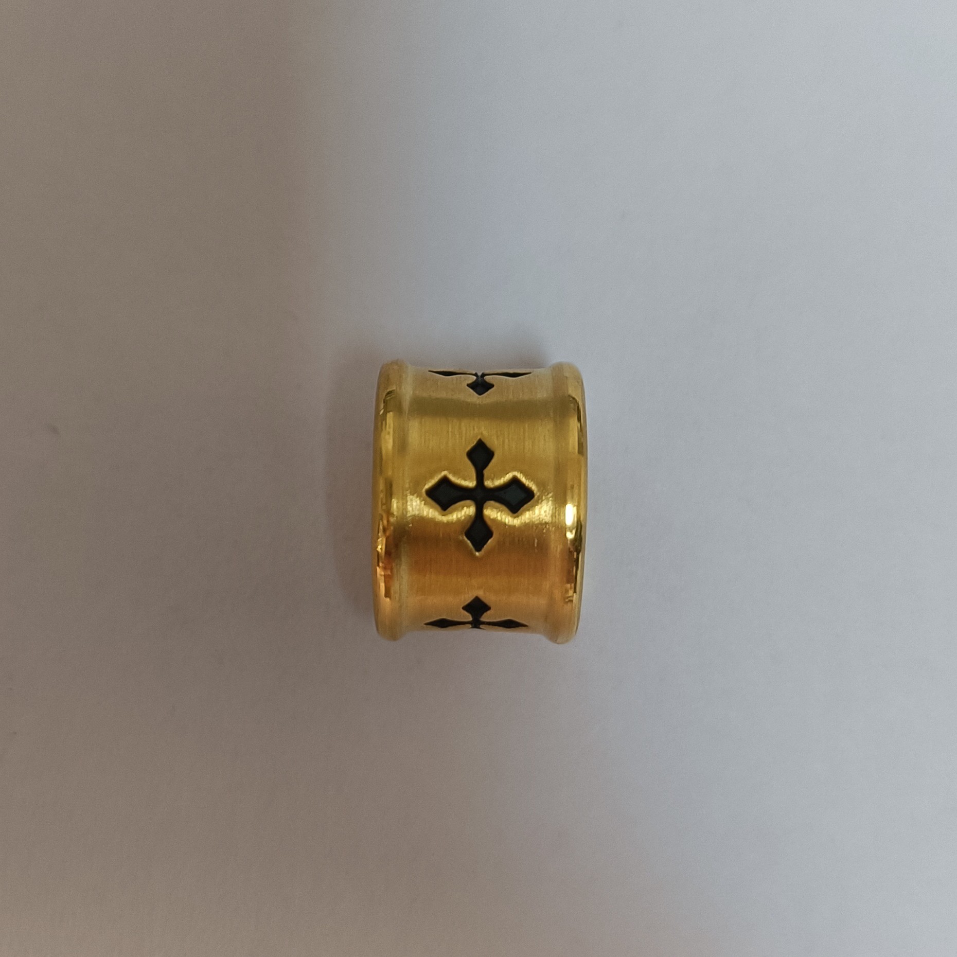 足金999黄金黑金饕餮掌舵转运珠Diy手串配件