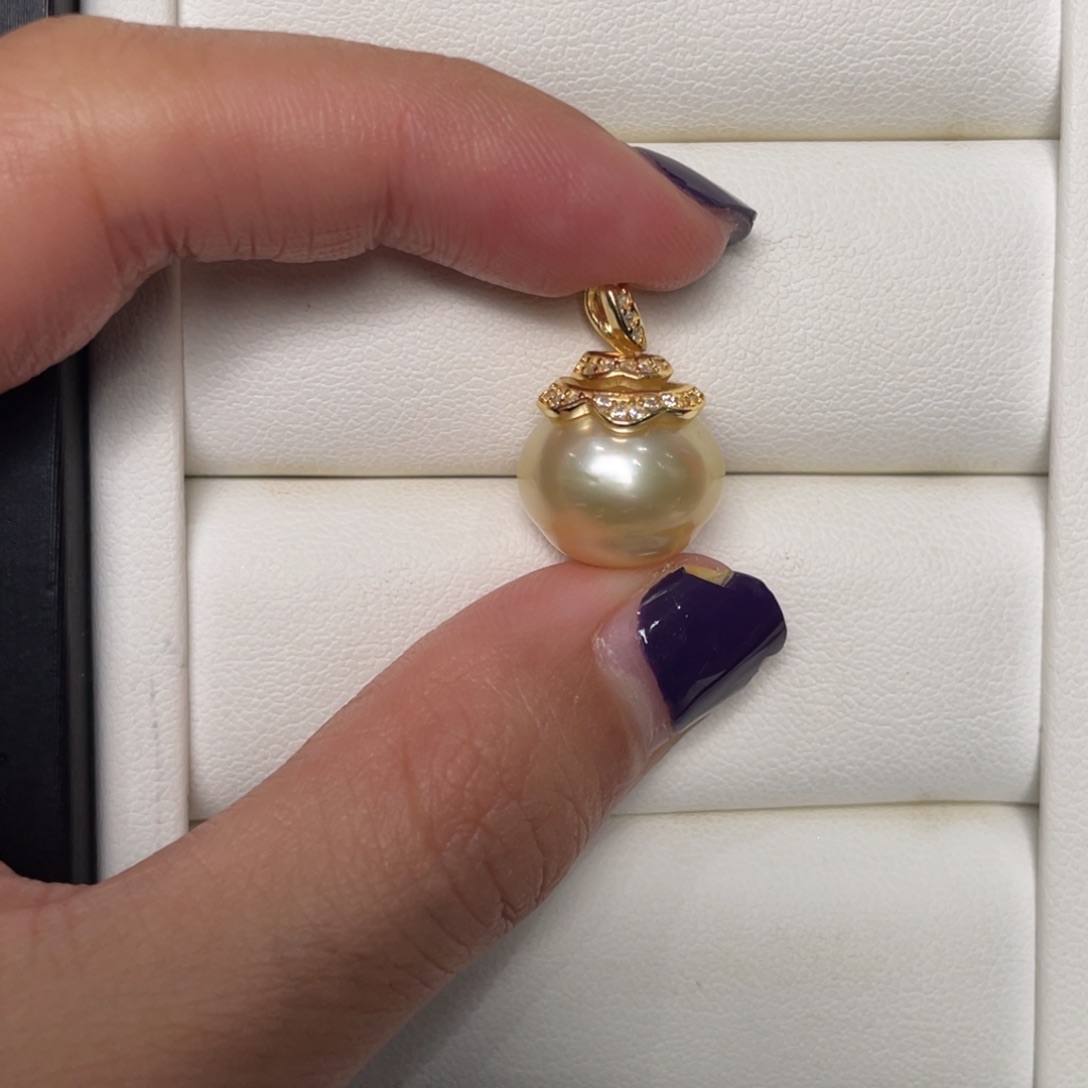 海水珍珠颈饰银S925镶嵌