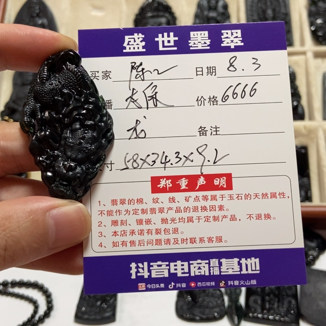 ****铮翡翠未镶嵌项链龙