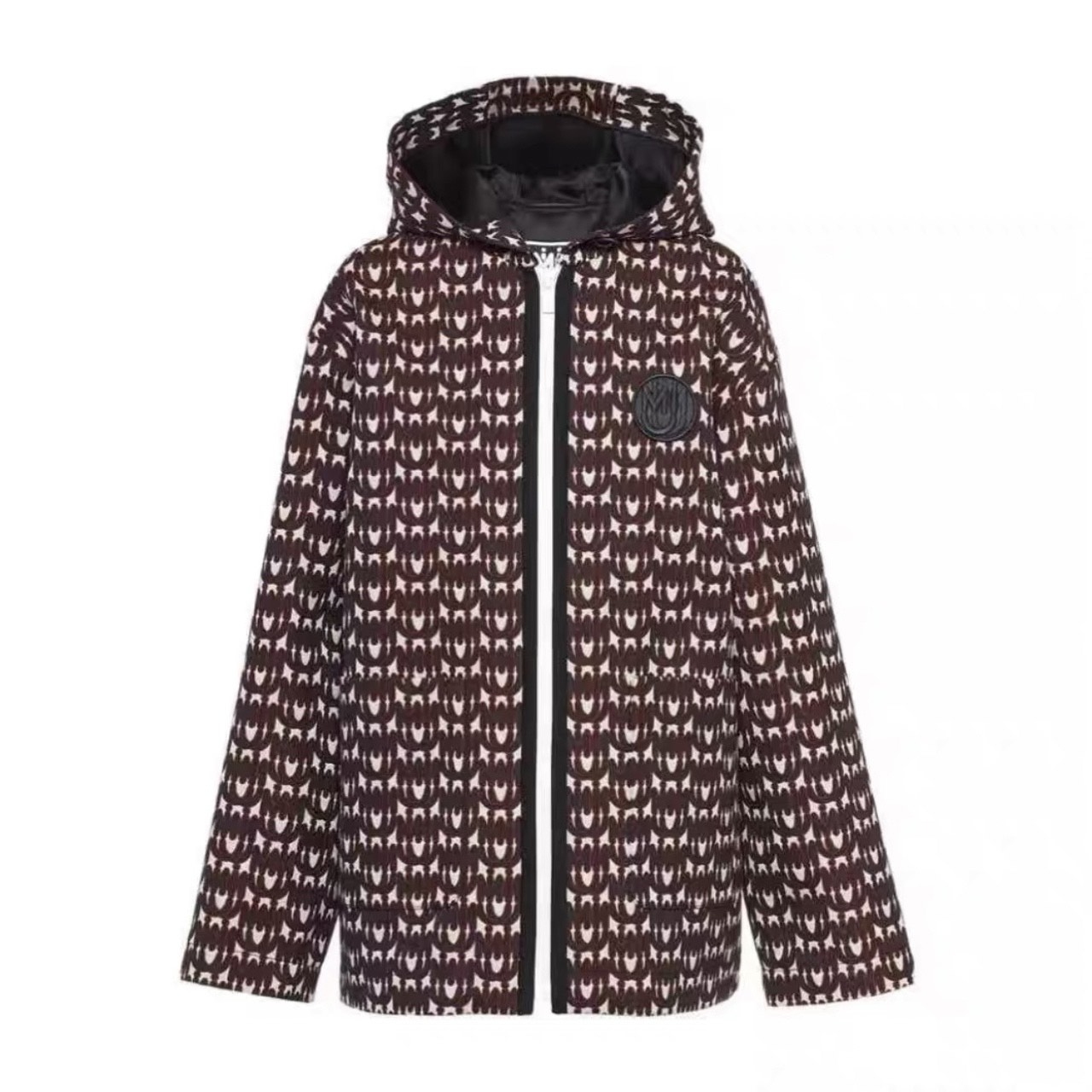 全新未使用 MIU MIU/缪缪 积分-288/汤/P205437718/满印连帽外套