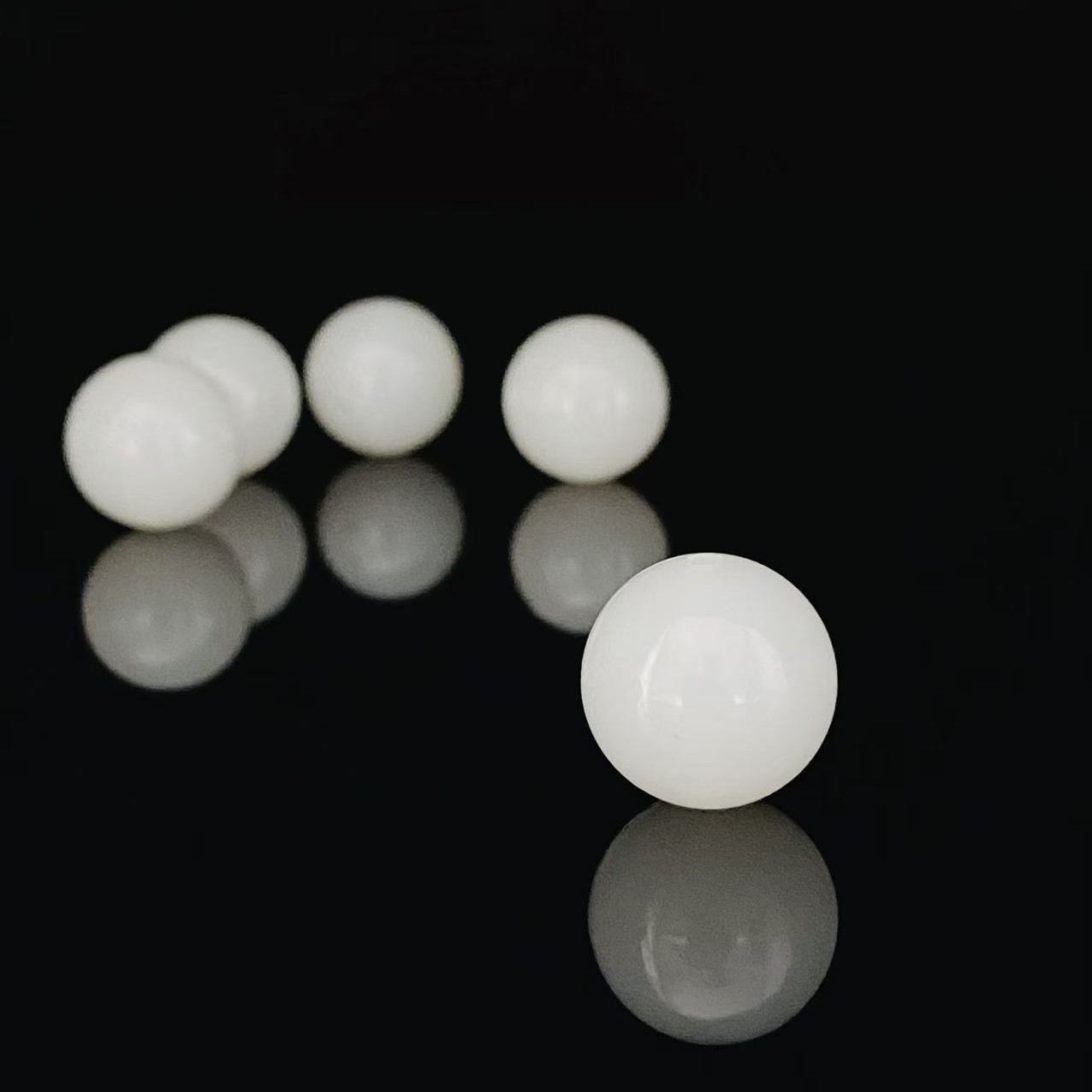 【颜选珠宝】新疆和田玉白玉15mm转运珠圆珠配珠高品质