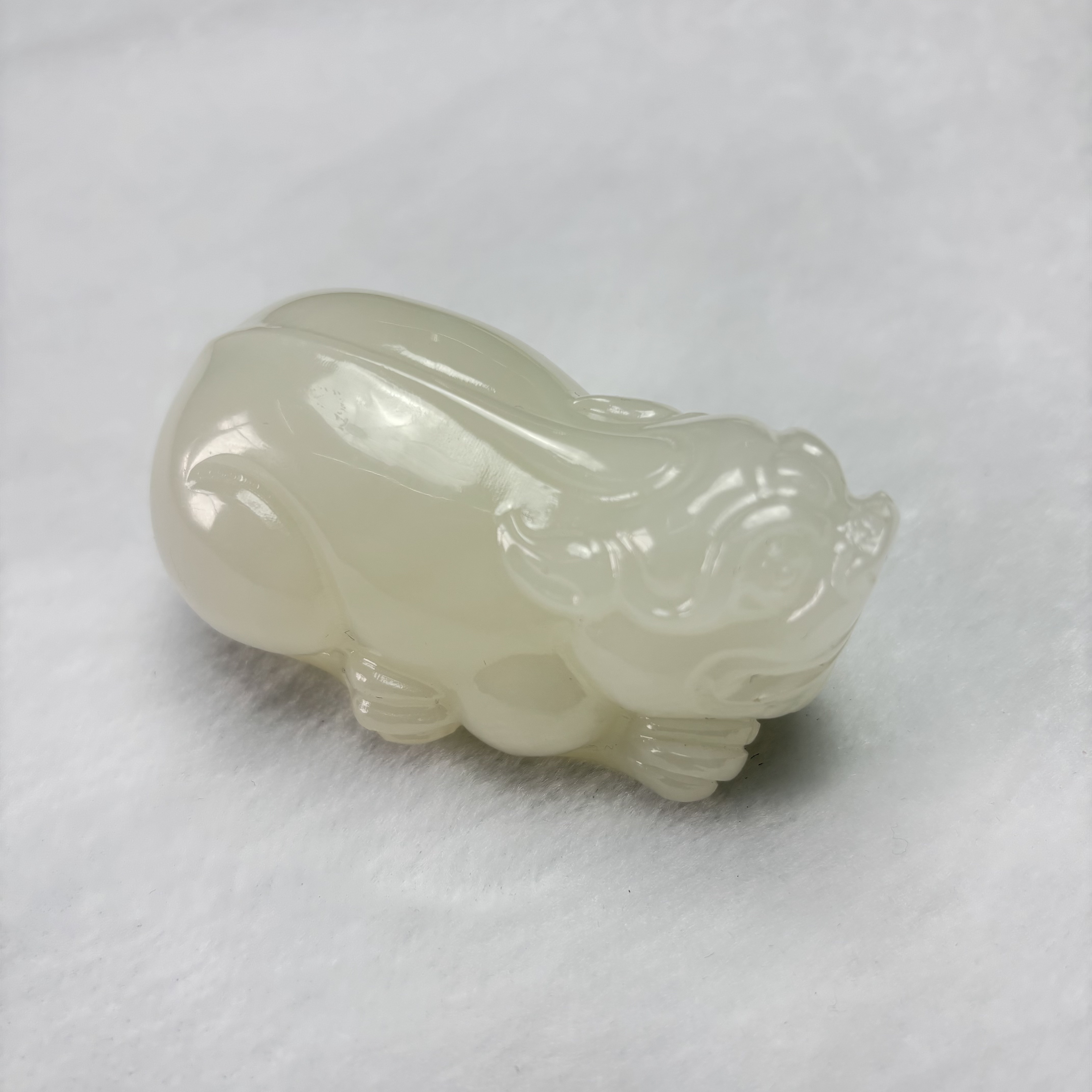 圣旺推荐款   99和田玉白貔貅手把件