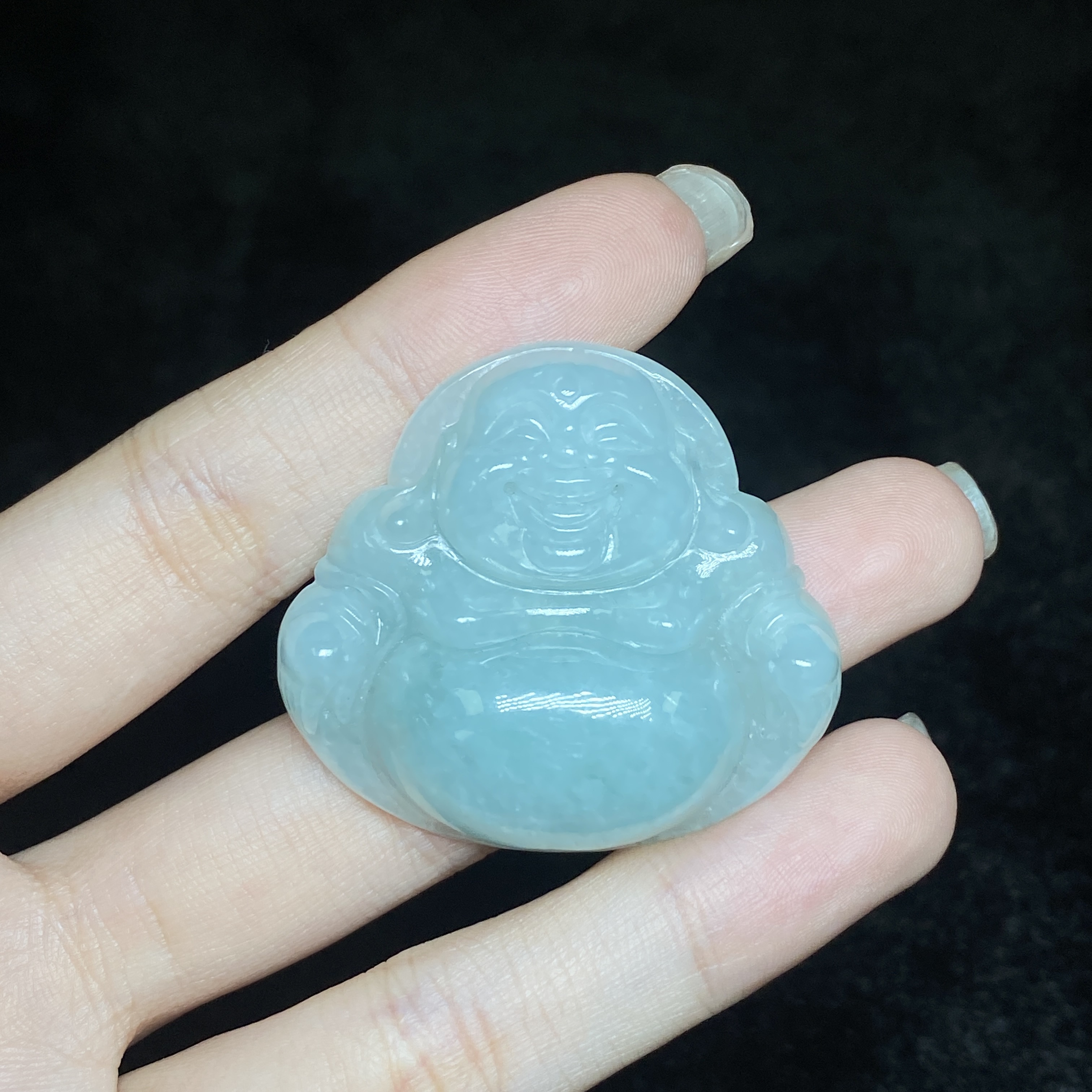 【小北好物】翡翠佛公吊坠约32*36mm带绳【多样性发一件】QH19X368