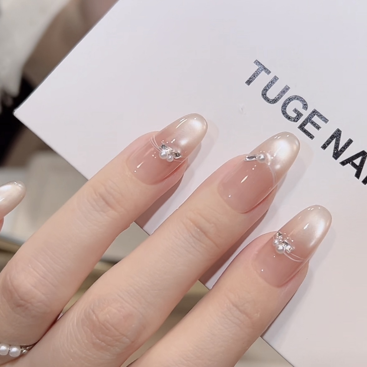 TugeNail “音乐家” 气质公主水晶渐变猫眼春季简约美甲米米专属