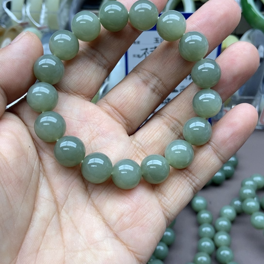 和田玉手串未镶嵌溜*梅12