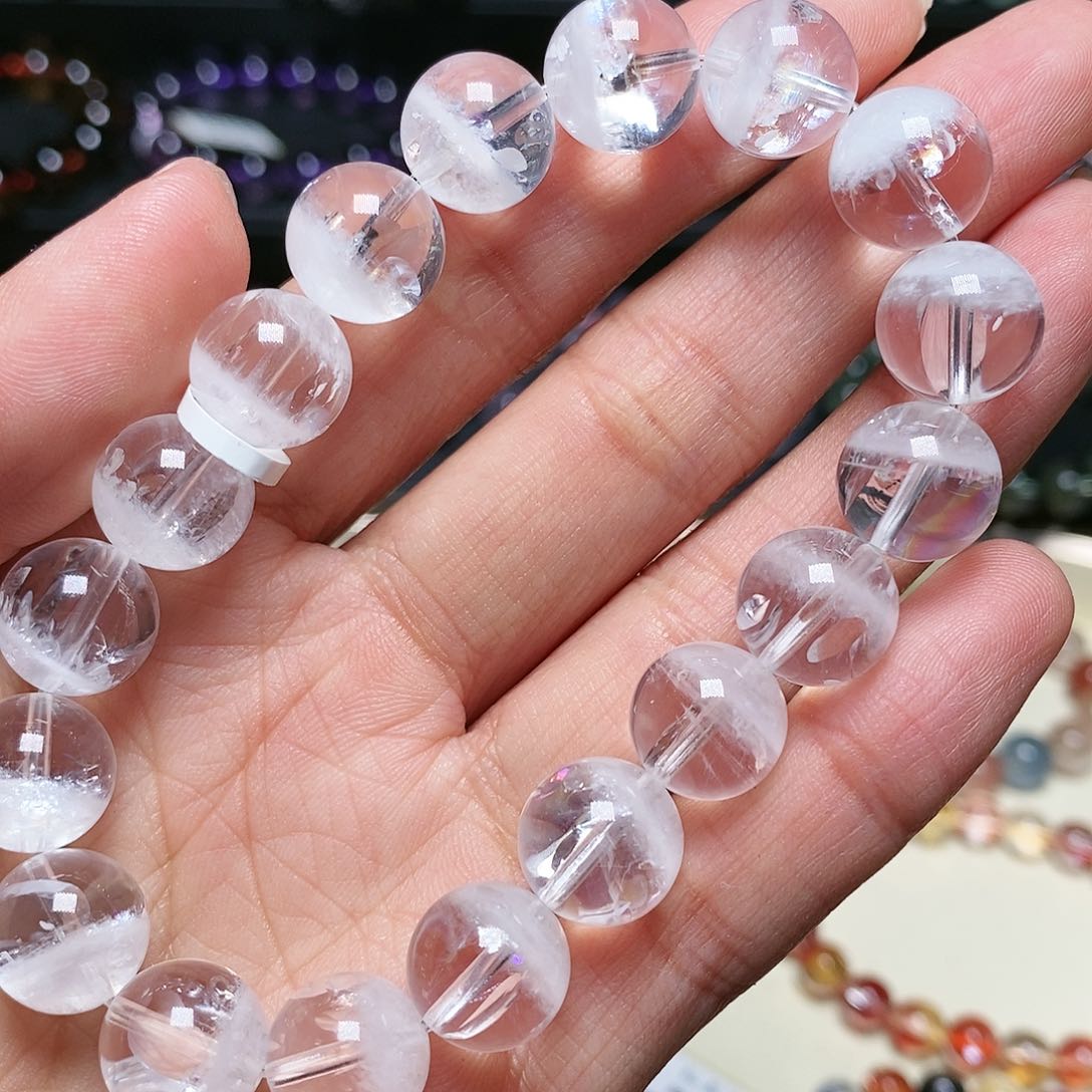 水晶手串未镶嵌白幽灵