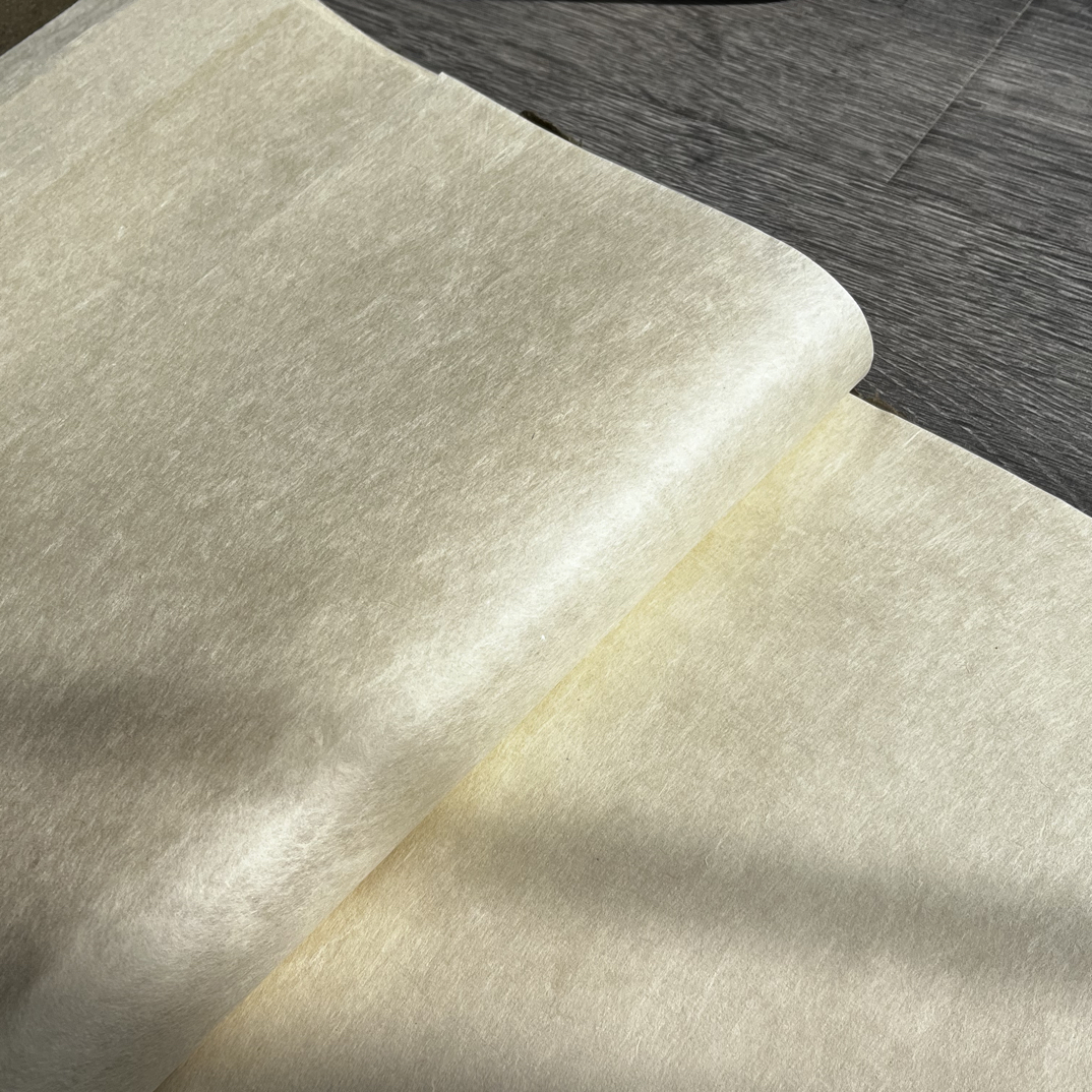 按古制松汁 老法檀皮纸  收藏级四尺对开半生熟五十张