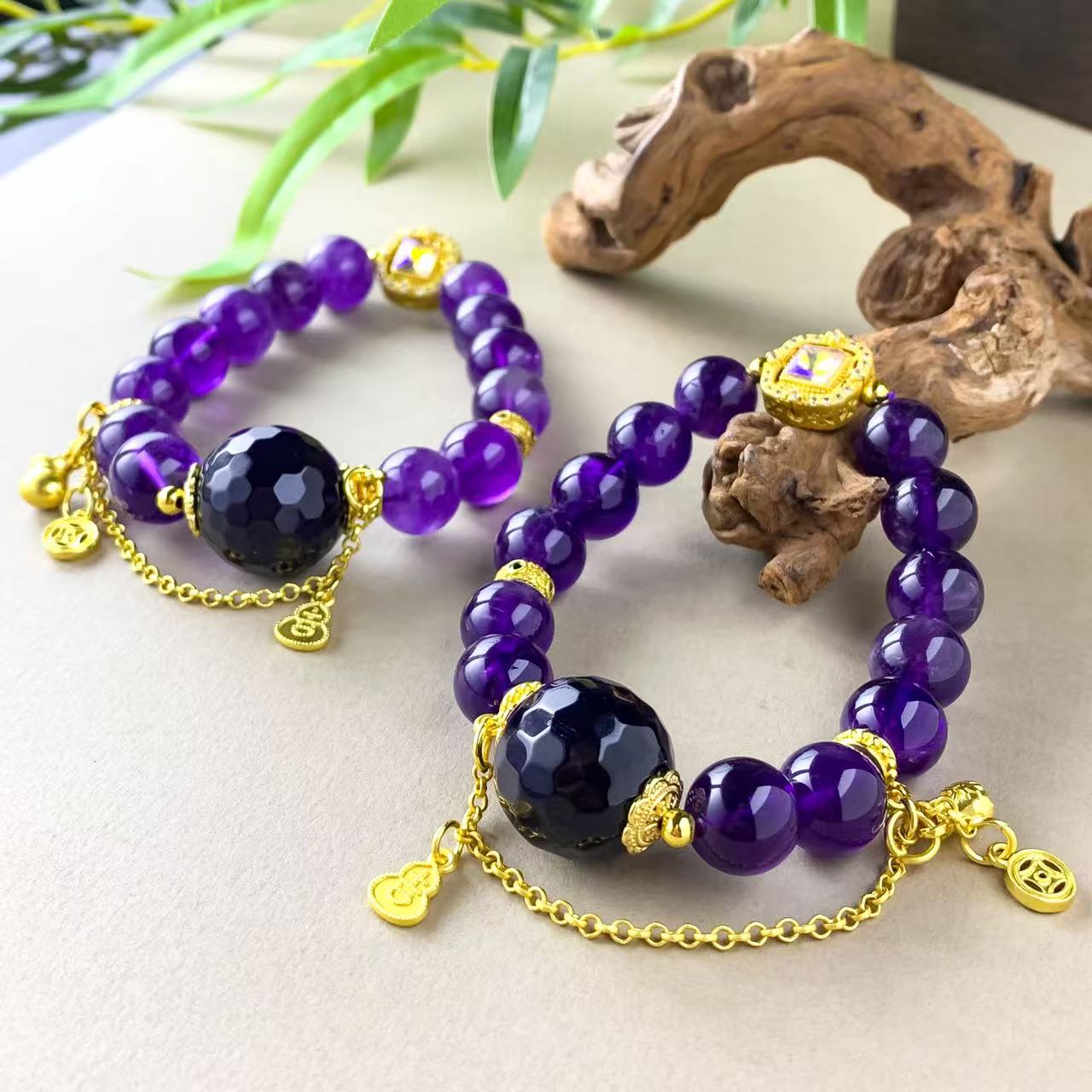 江德洋珠宝C3966极光23紫龙天晶水晶手串-多样性发其一