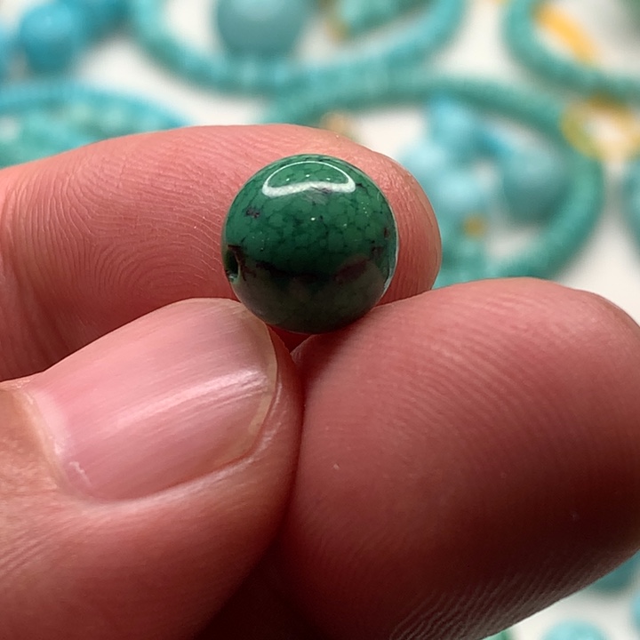 绿松石未镶嵌特色绿松石圆珠