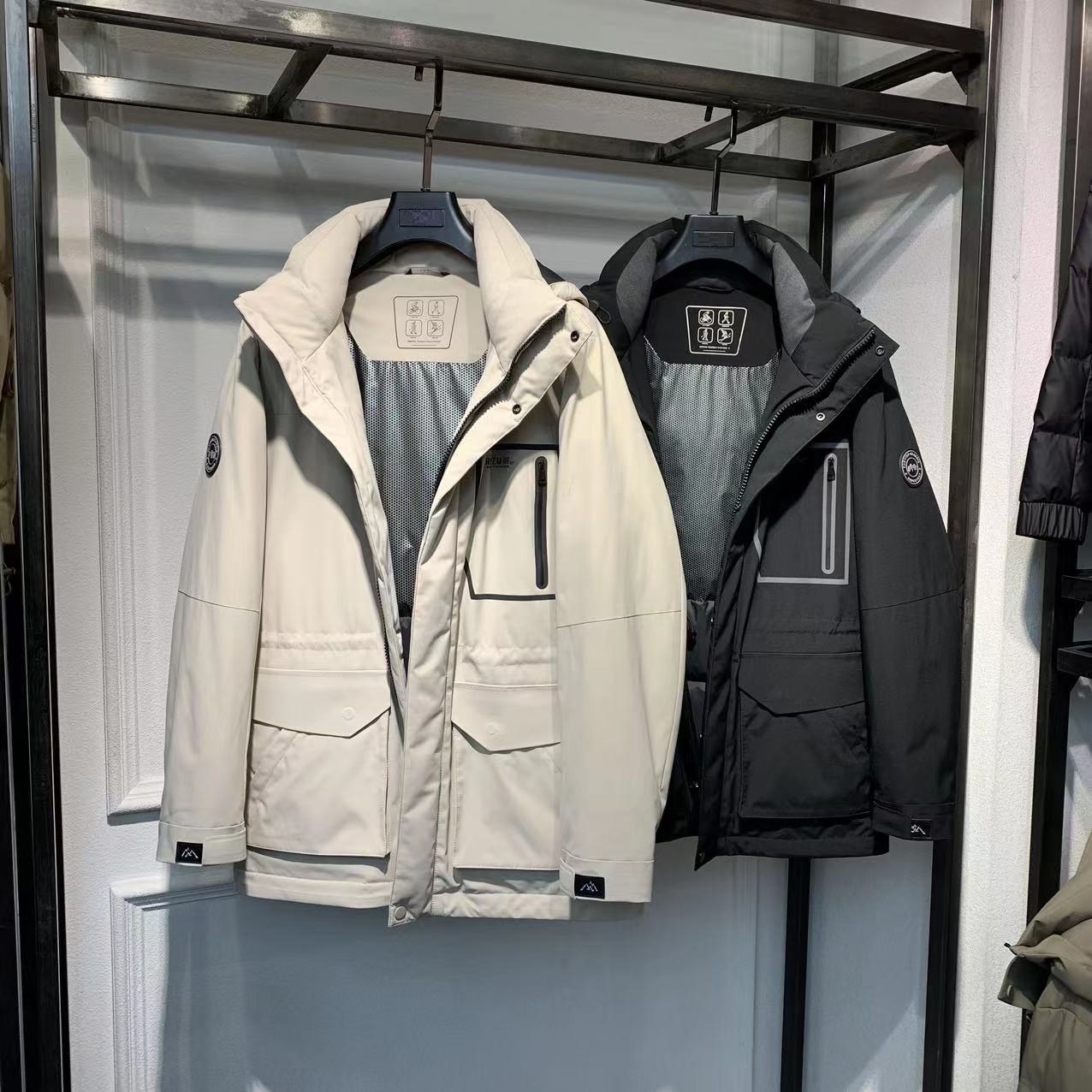 【一直推荐 高货】加厚工装 男士中长款2024冬脱卸帽防寒保暖羽绒服