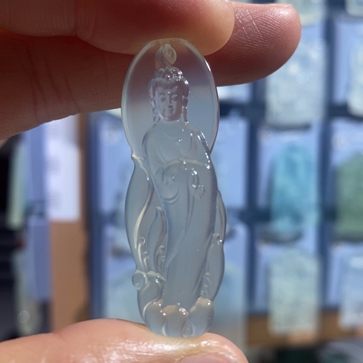 岫玉未镶嵌颈饰44✖️14.6✖️7.2