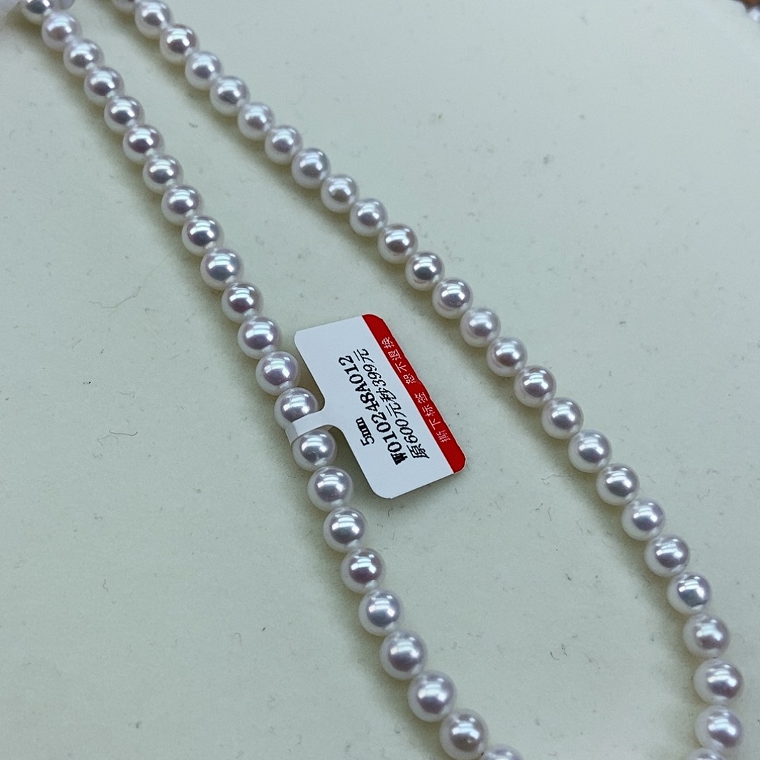 淡水珍珠5左右极光白炫彩镜面光银S925镶嵌