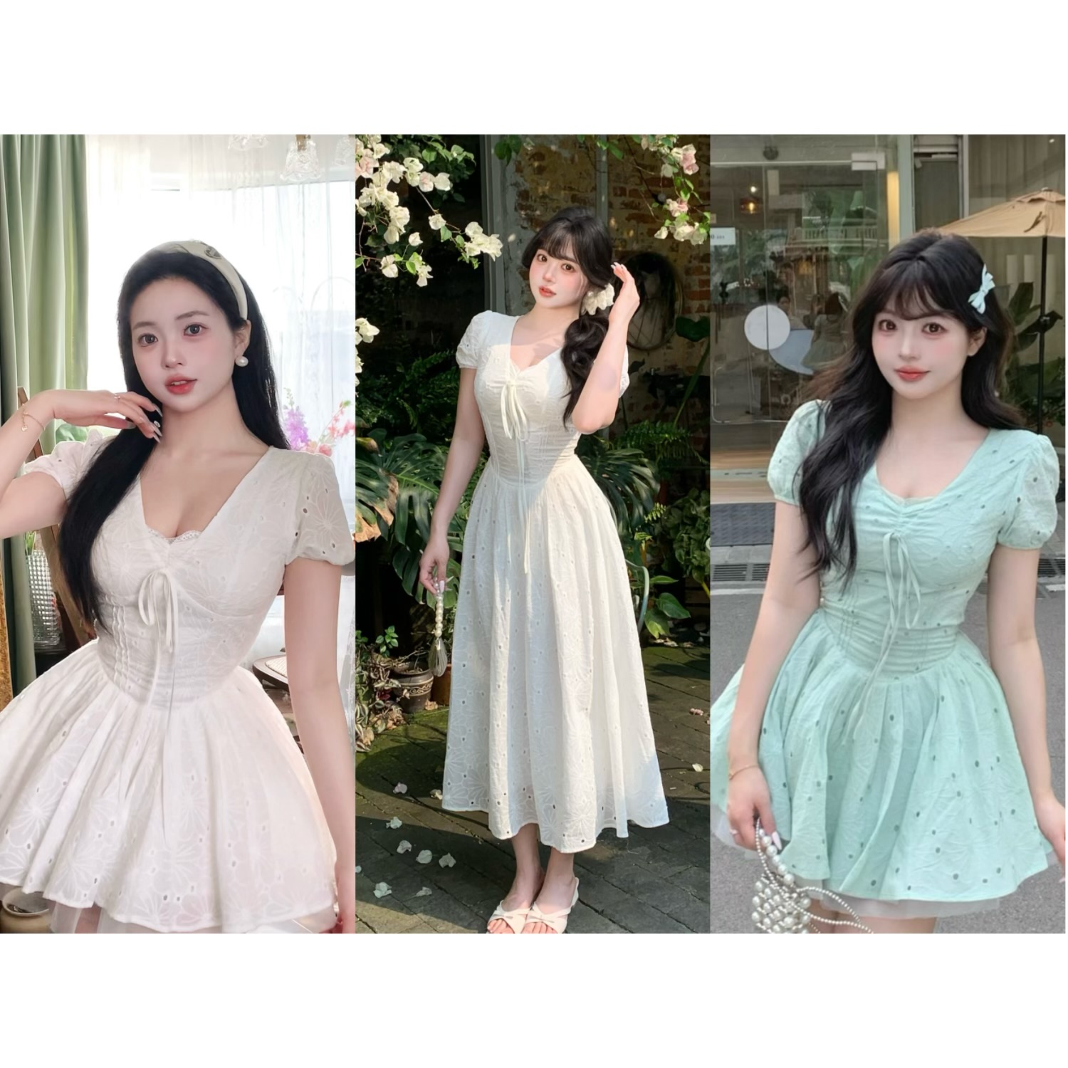 清清萌面侠芝士【白梨少女】法式甜美纯欲收腰连衣裙49534651