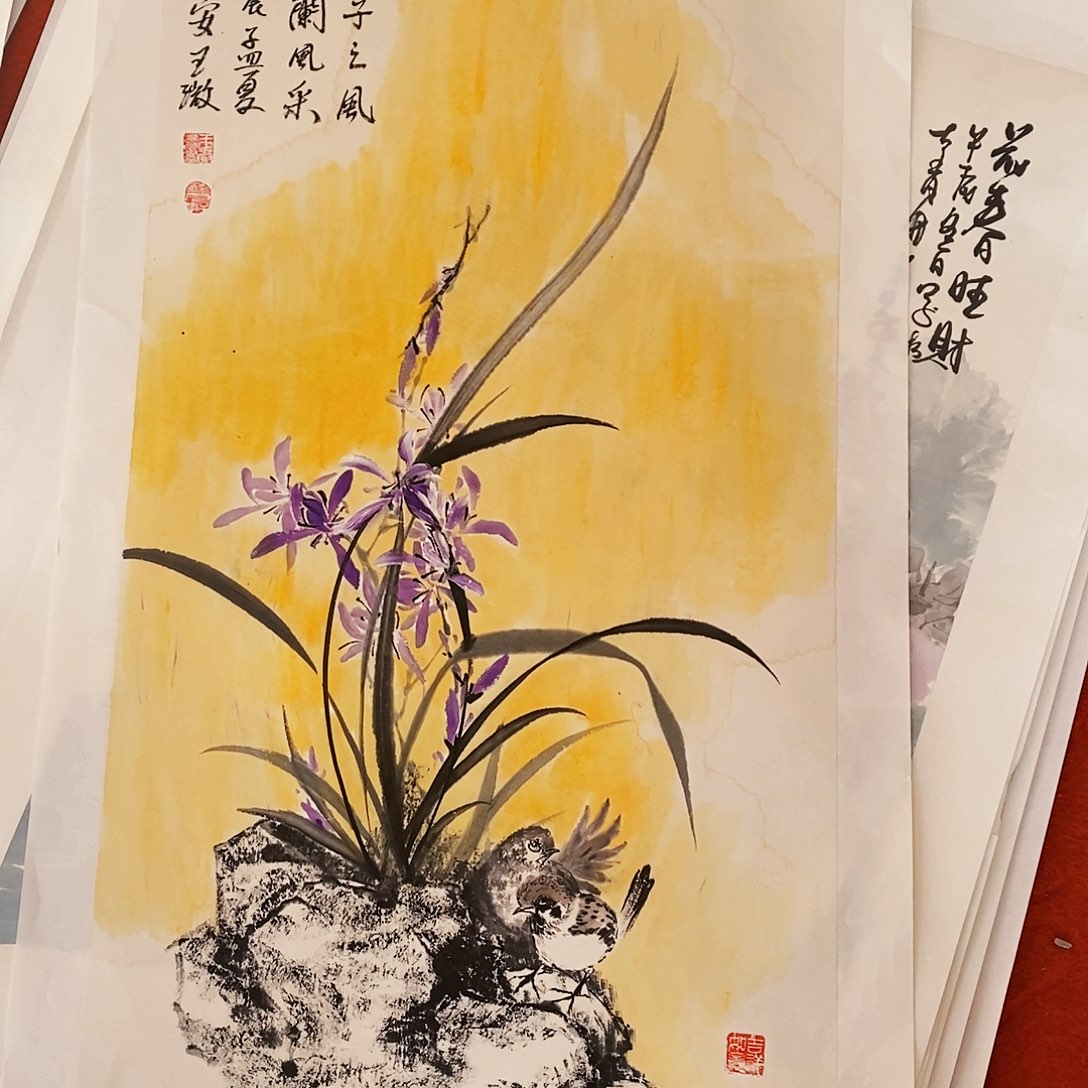 国画春**风我要给大家表演下新