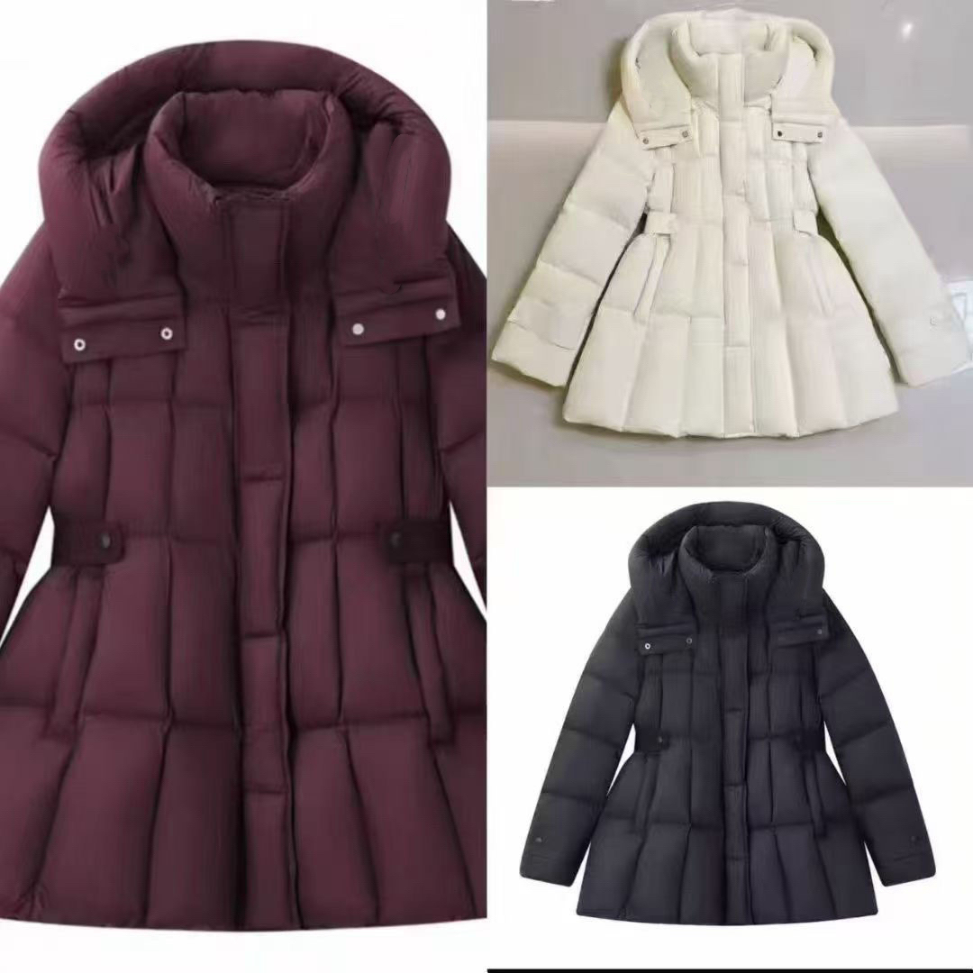 小蛮腰羽绒服女2025新款气质收腰修身显瘦连帽时尚保暖外套