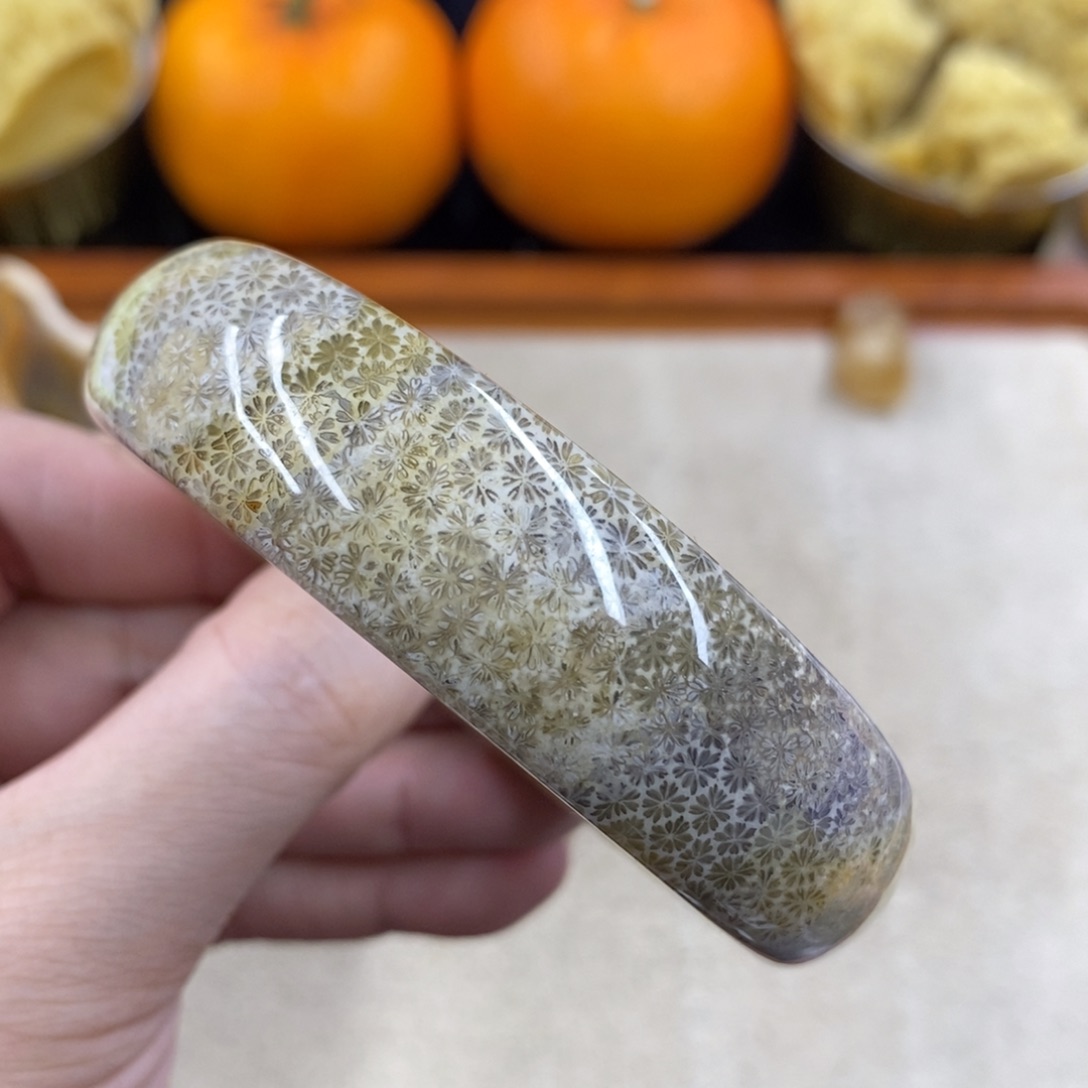 硅化珊瑚（珊瑚玉）A607 60圈未镶嵌