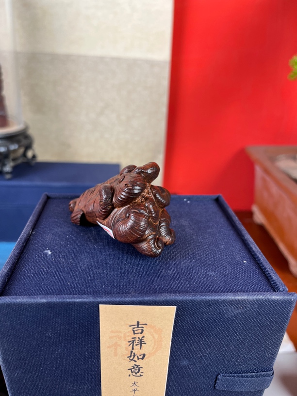 手工雕刻 印度小叶紫檀 佛手把件 TH669966