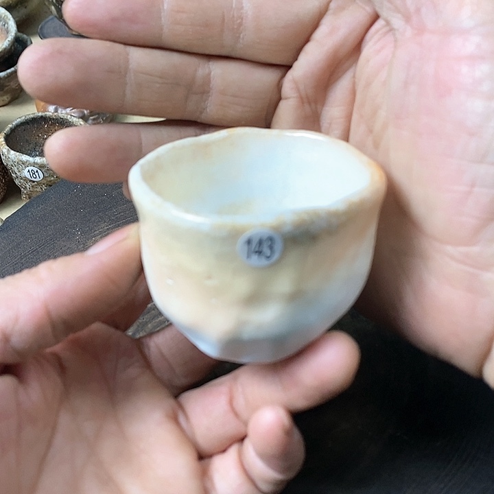 杯手工粗陶、柴烧茶器