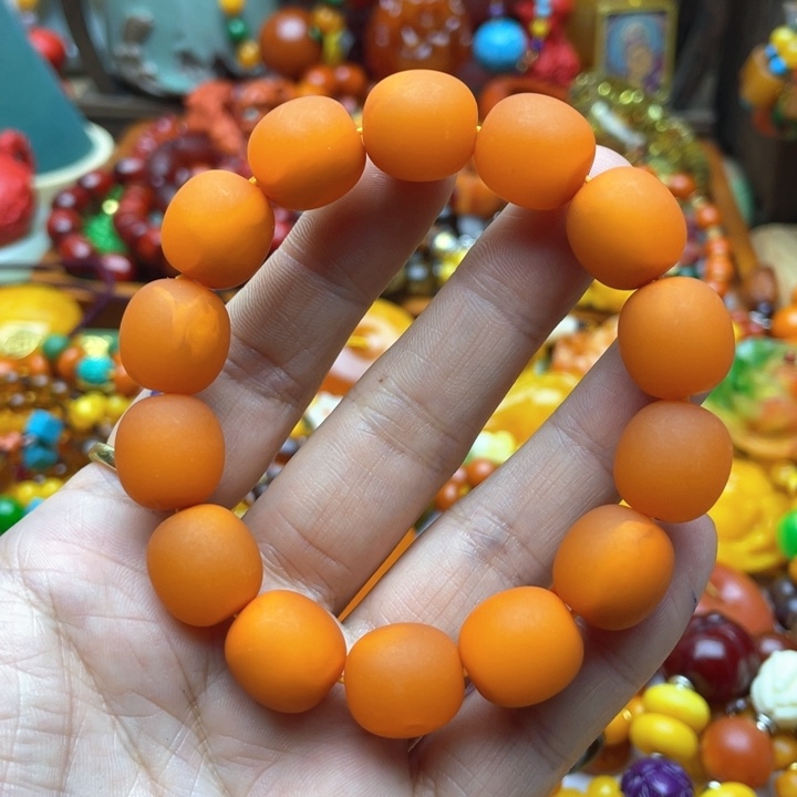 树脂制品60号黄色手串