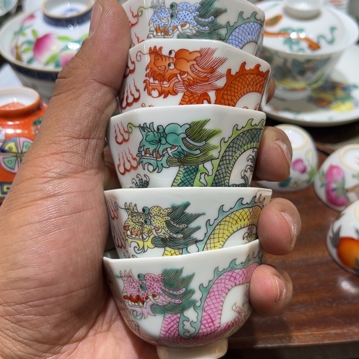 纯手绘精品盖碗杯