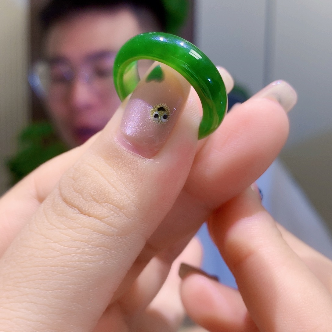 和田玉（碧玉）戒指未镶嵌