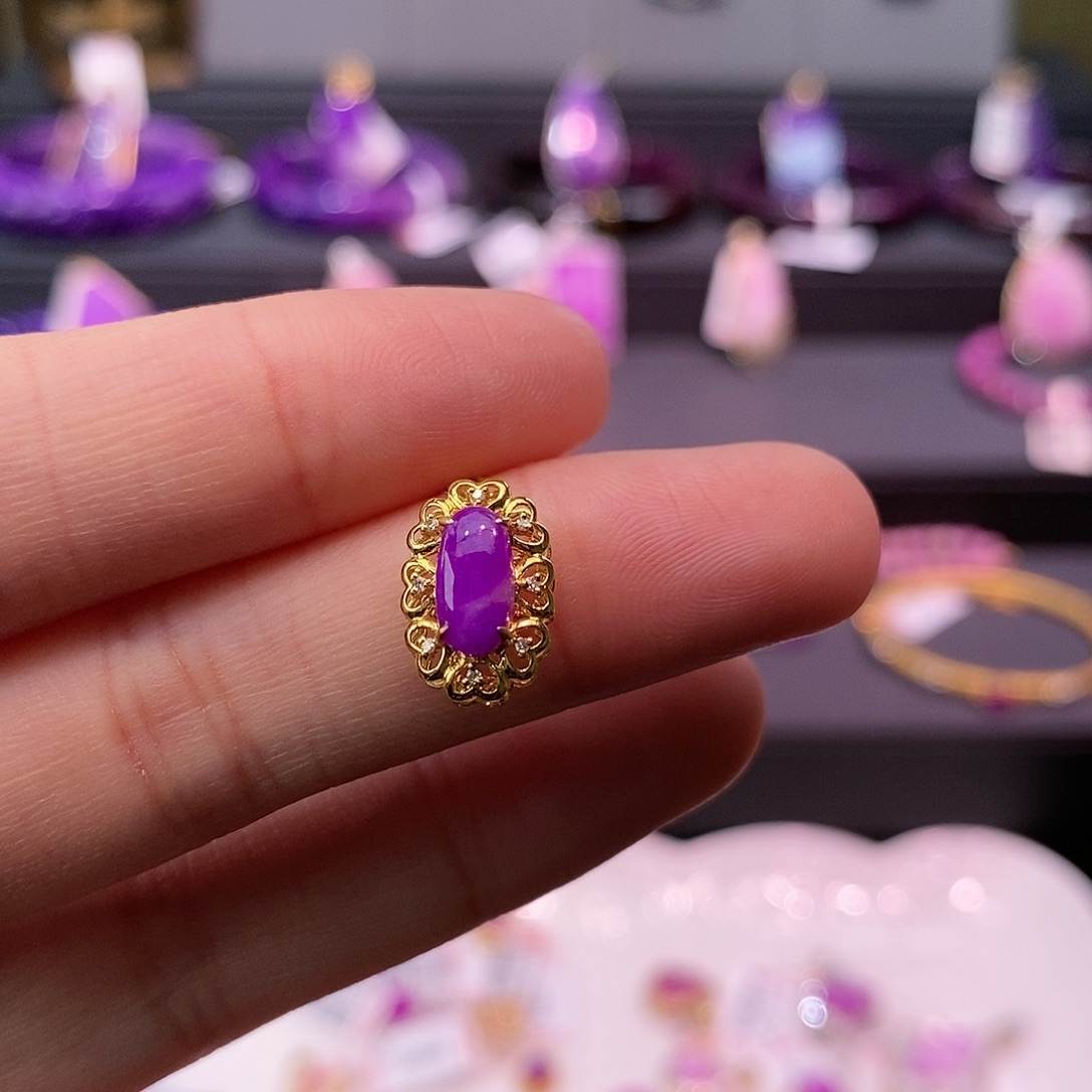 苏纪石（舒俱来）18K金镶嵌吊坠(不含链)