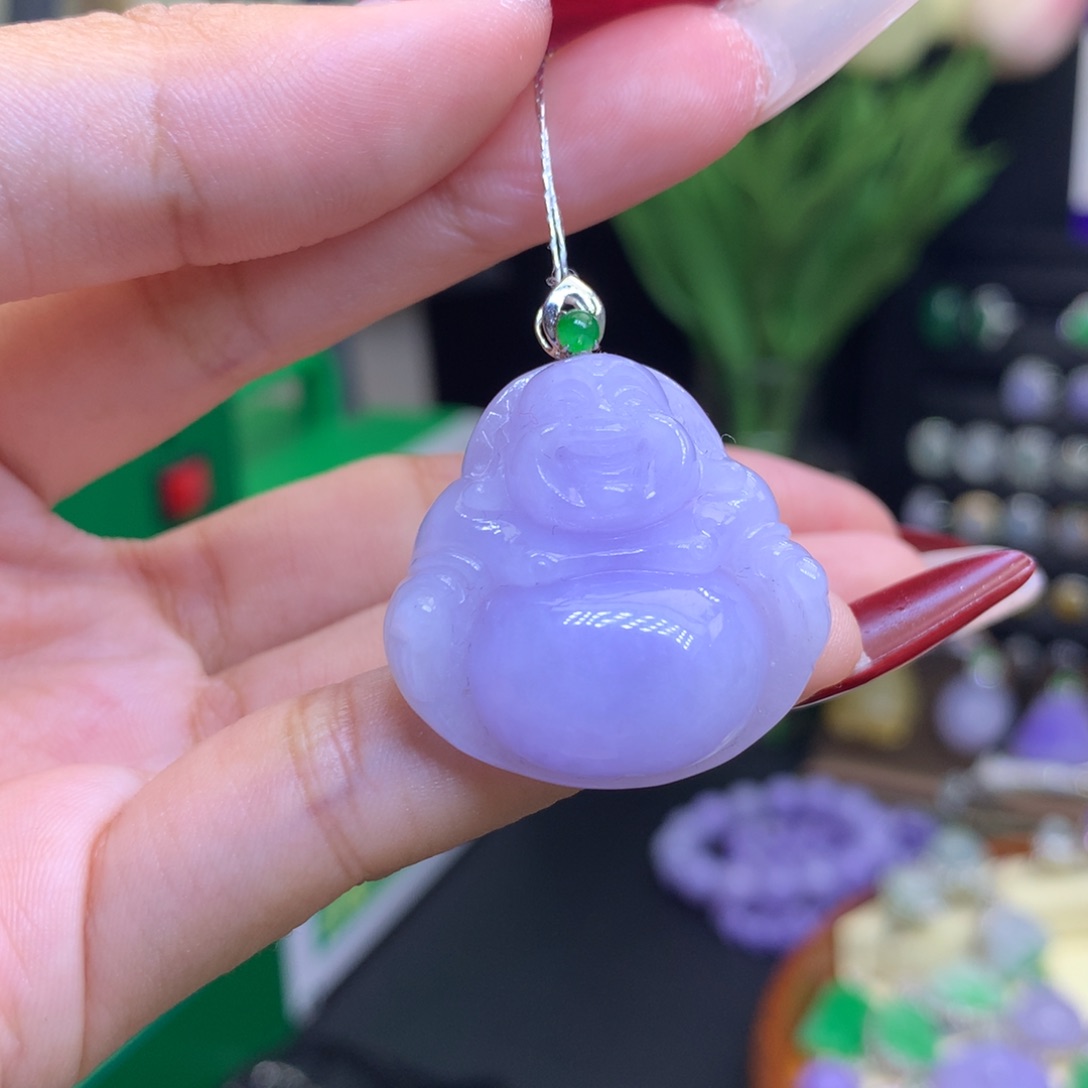 翡翠颈饰18K金镶嵌天然