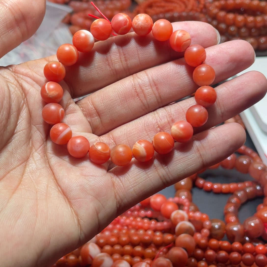 南红玛瑙手链未镶嵌