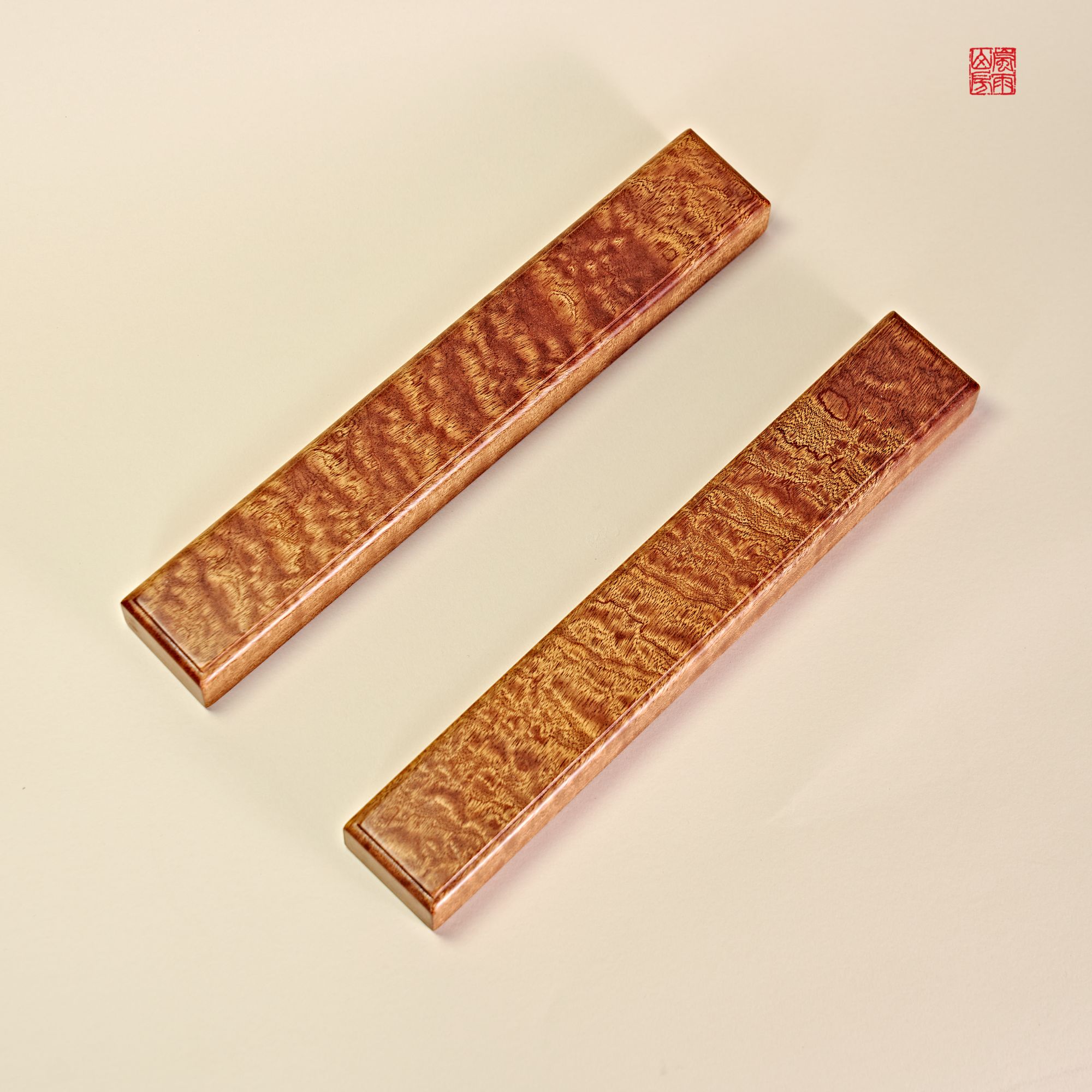 金丝花梨木  镇纸  一对出 茶器茶配件