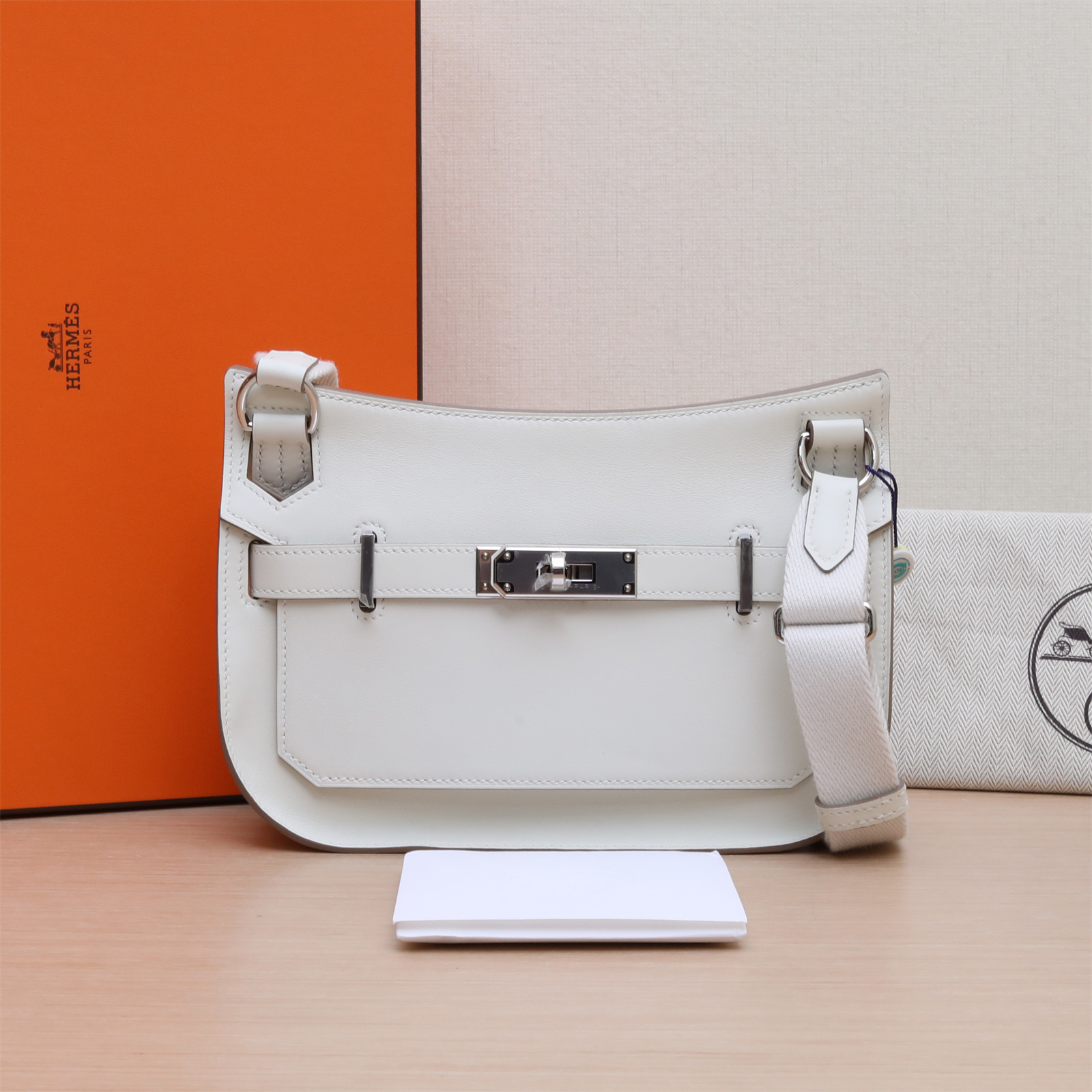 全新未使用 Hermes/爱马仕 活动双双 吉普赛 mini 蘑菇白 U刻 包