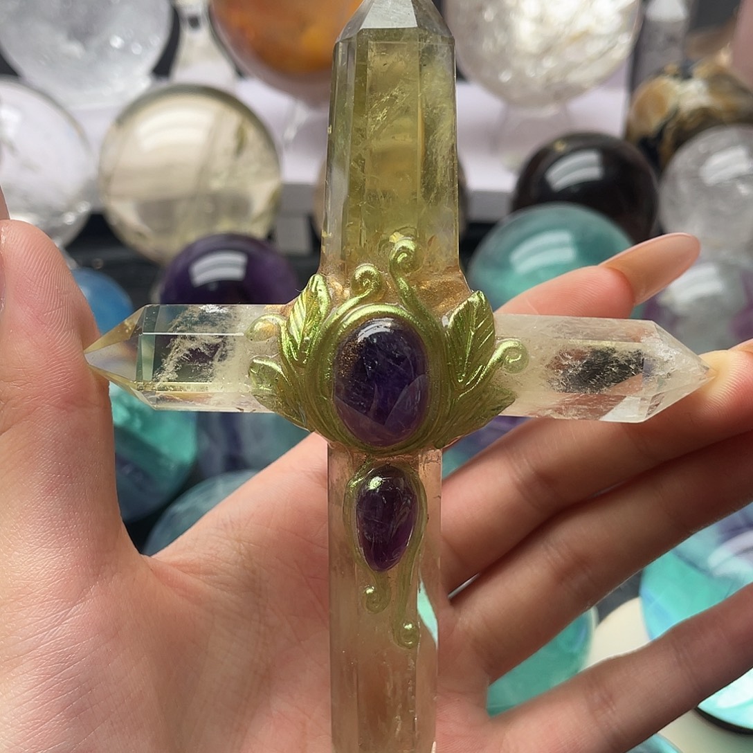 蒲***汐未镶嵌水晶珠宝半成品105