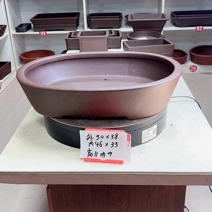 紫砂花盆直口腰无大