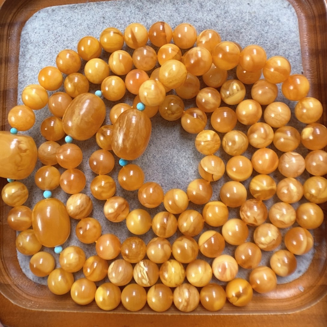 蜜蜡手串未镶嵌蜜蜡108