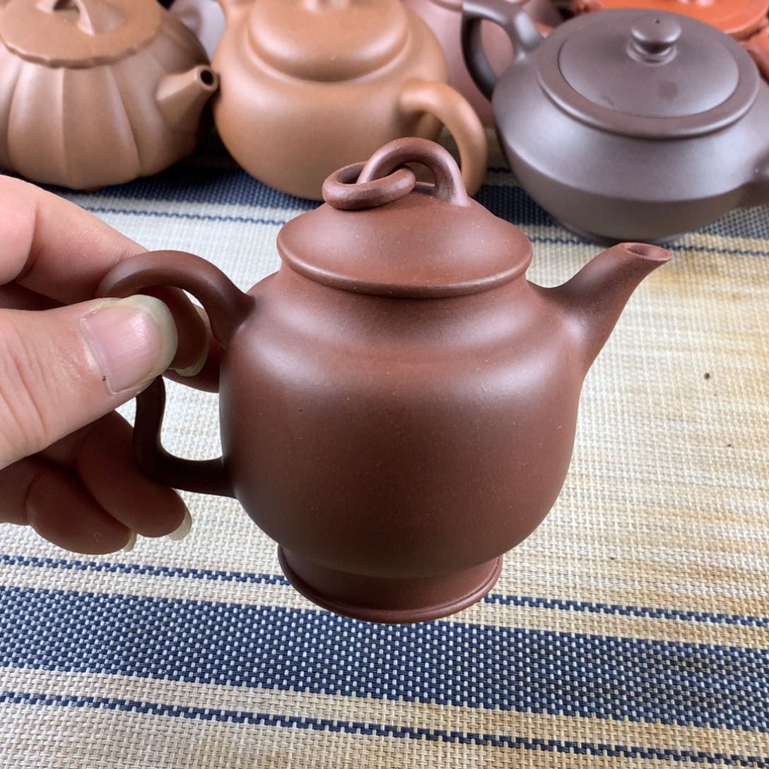 紫砂茶壶四号井紫泥