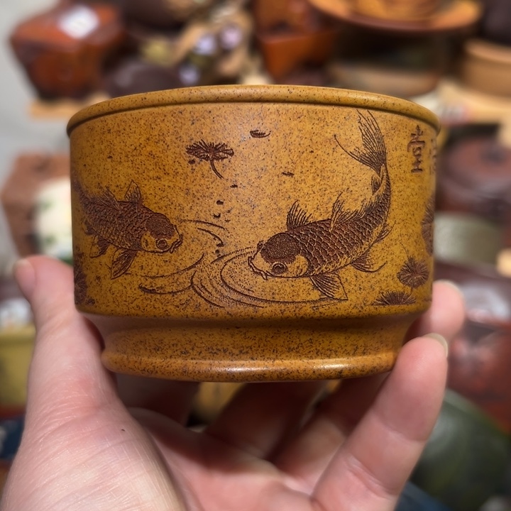 紫砂茶杯宜兴紫砂主人杯