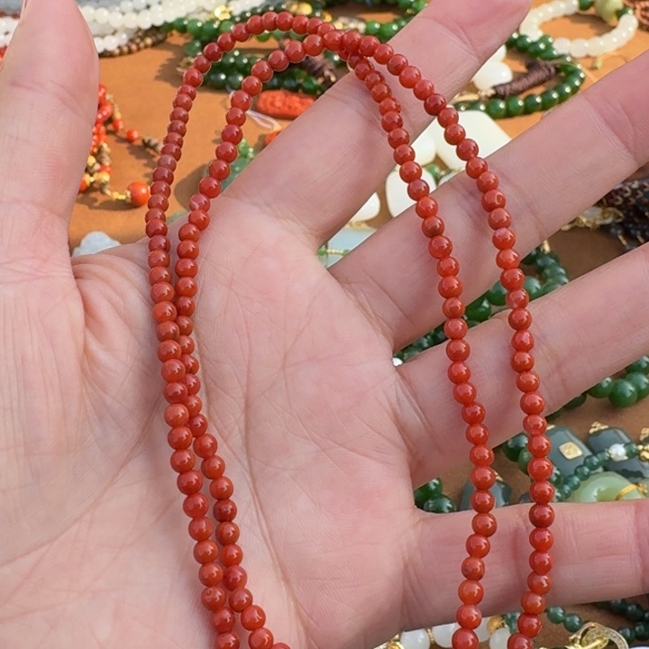 南红玛瑙未镶嵌颈饰卡3.5