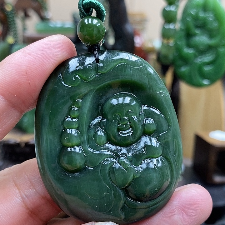 和田玉（碧玉）未镶嵌吊坠(不含链)