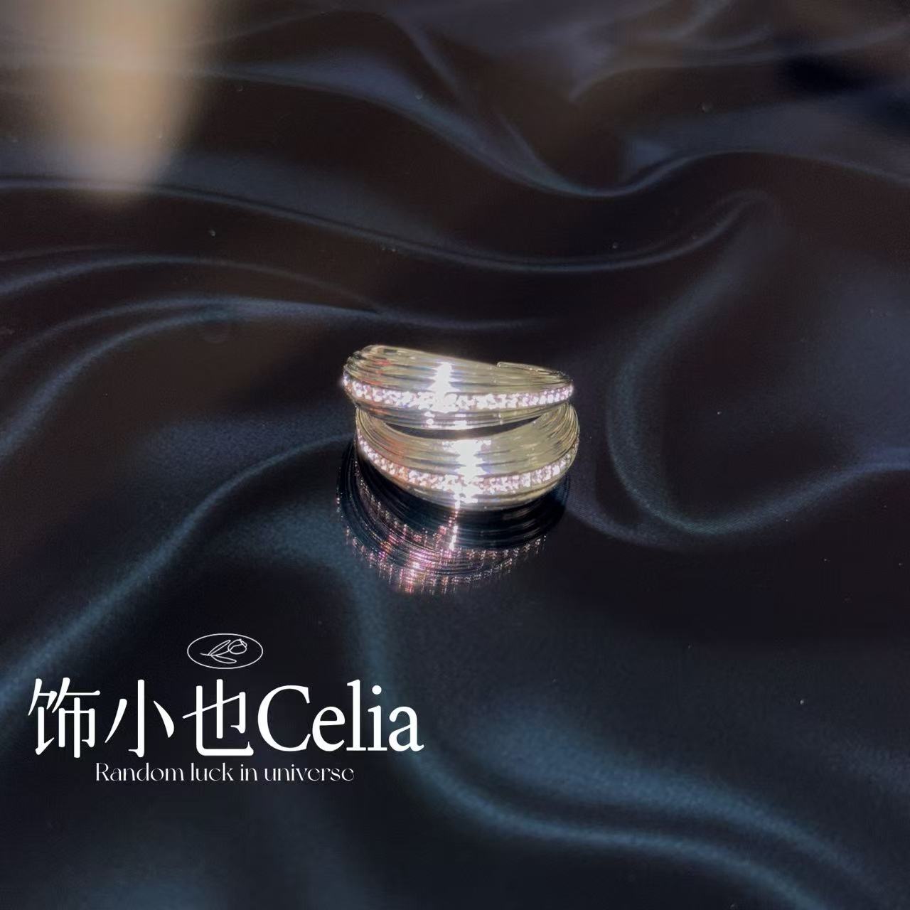 合金锆石戒指 小众【铠武】Vintage中古高级感欧式铠甲戒指指环轻奢